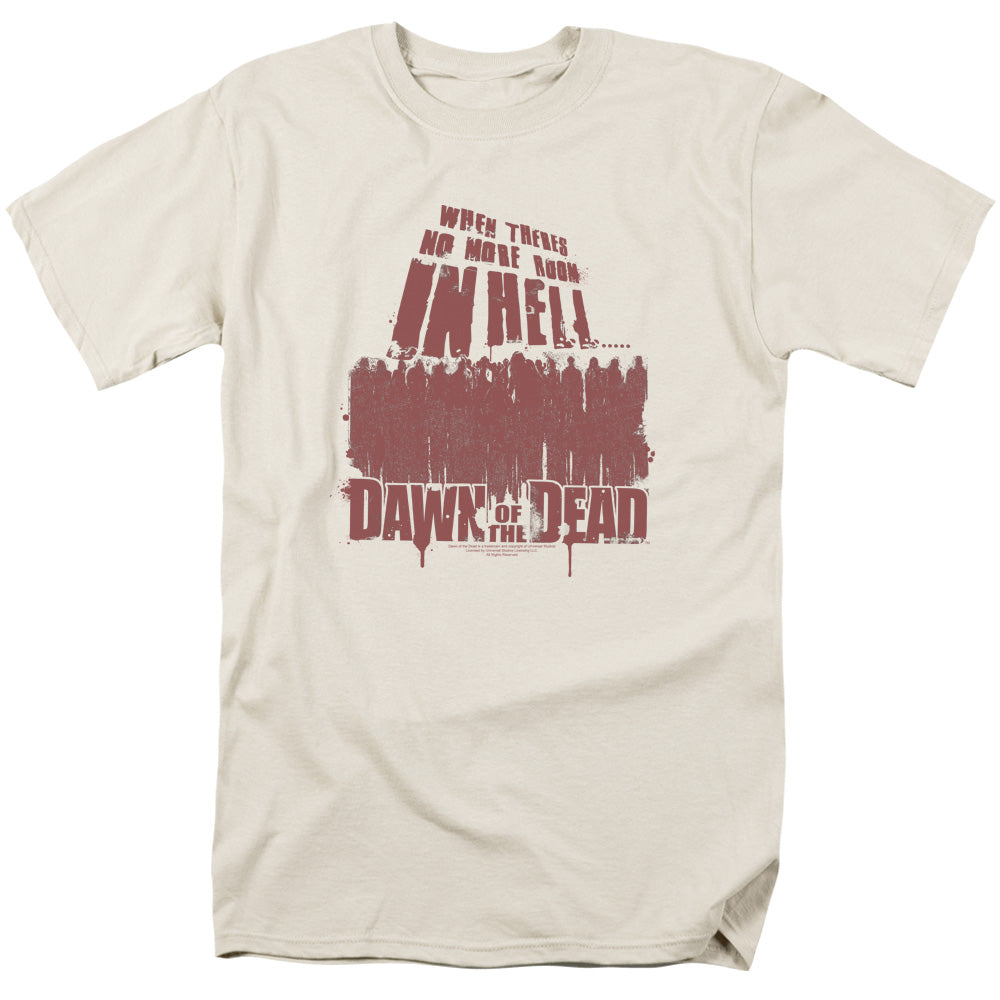 AN OFFCIALLY LICENSED DAWN OF THE DEAD NO MORE ROOM MEN'S REGULAR FIT T-SHIRT CREAM