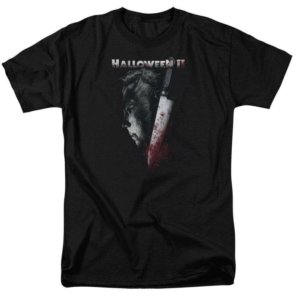 AN OFFCIALLY LICENSED HALLOWEEN II COLD GAZE MEN'S REGULAR FIT T-SHIRT BLACK