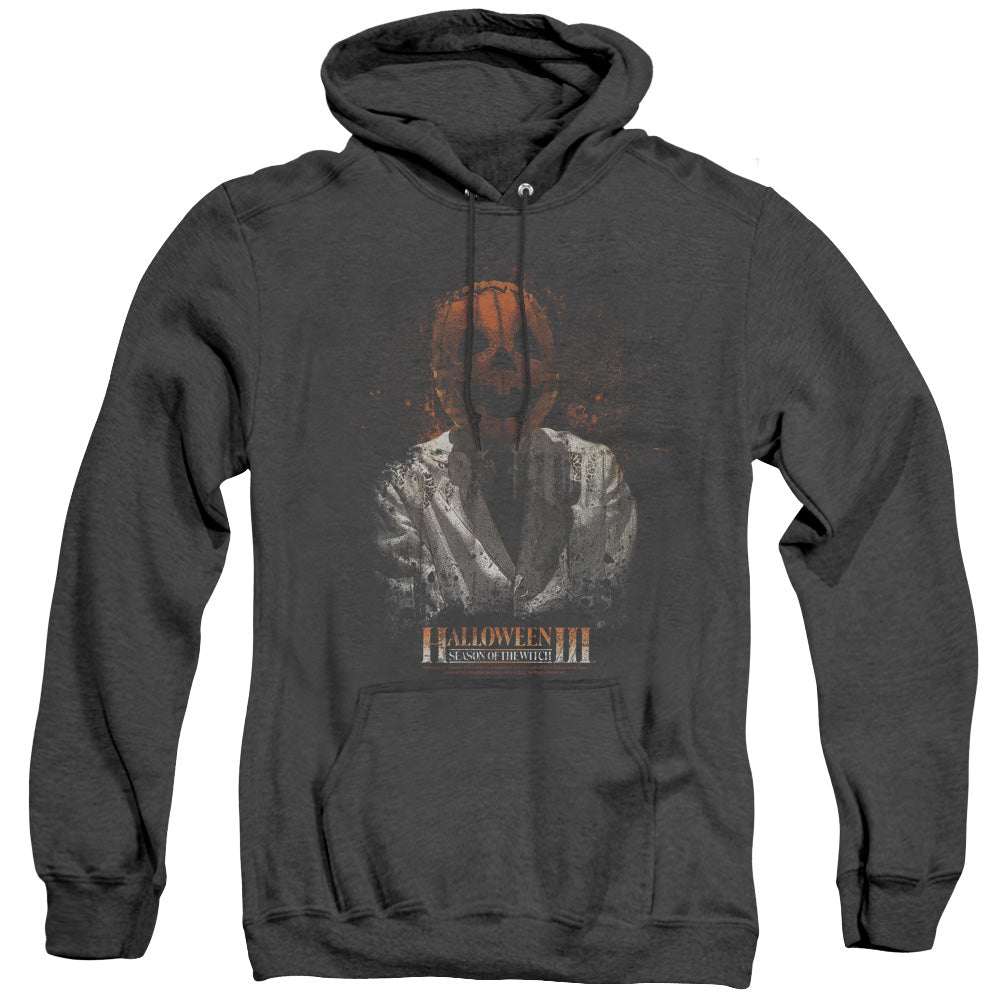 AN OFFCIALLY LICENSED HALLOWEEN III H3 SCIENTIST ADULT UNISEX HEATHER PULLOVER HOODIE BLACK