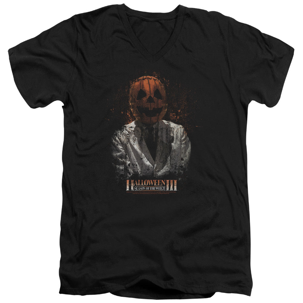 AN OFFCIALLY LICENSED HALLOWEEN III H3 SCIENTIST MEN'S V-NECK T-SHIRT BLACK