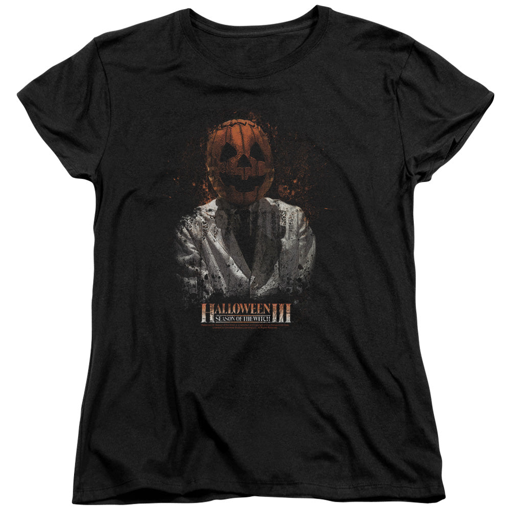 AN OFFCIALLY LICENSED HALLOWEEN III H3 SCIENTIST WOMEN'S REGULAR FIT T-SHIRT BLACK