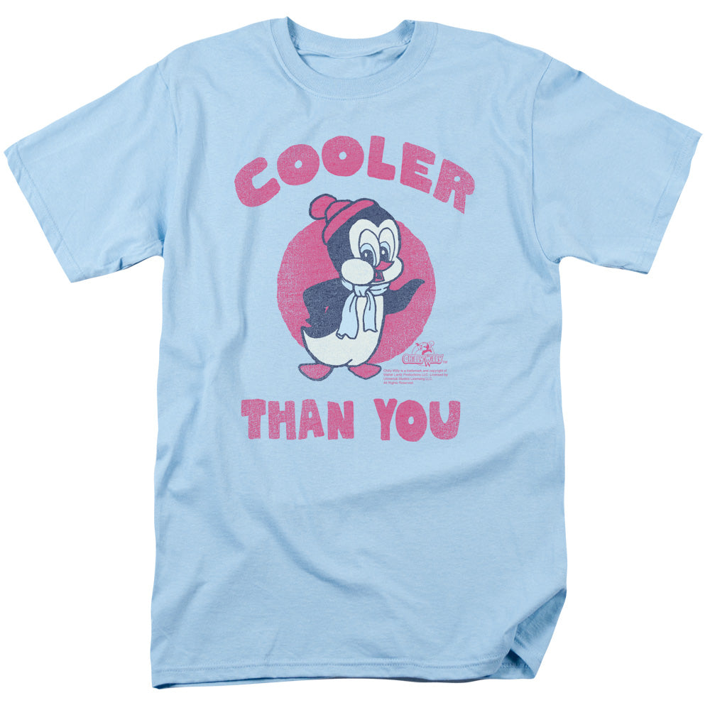 AN OFFCIALLY LICENSED CHILLY WILLY COOLER THAN YOU MEN'S REGULAR FIT T-SHIRT LIGHT BLUE