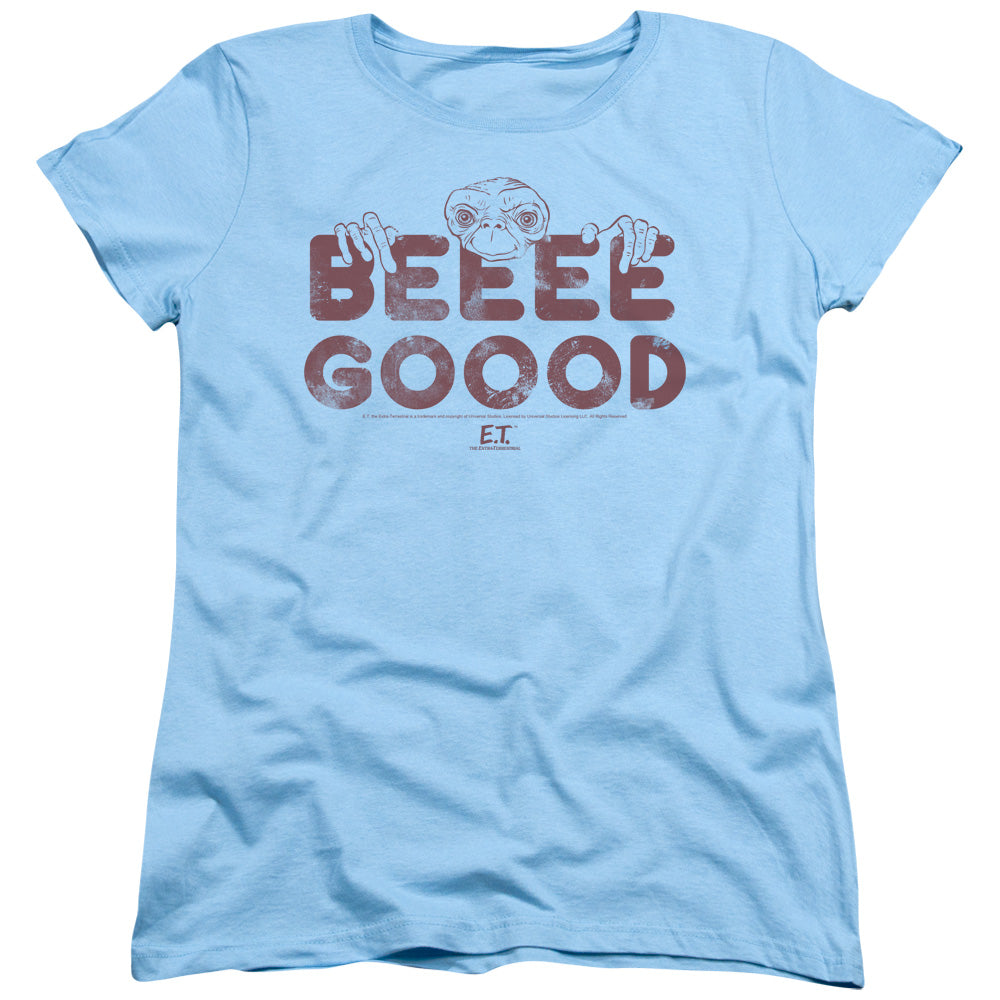 AN OFFCIALLY LICENSED ET BE GOOD WOMEN'S REGULAR FIT T-SHIRT LIGHT BLUE