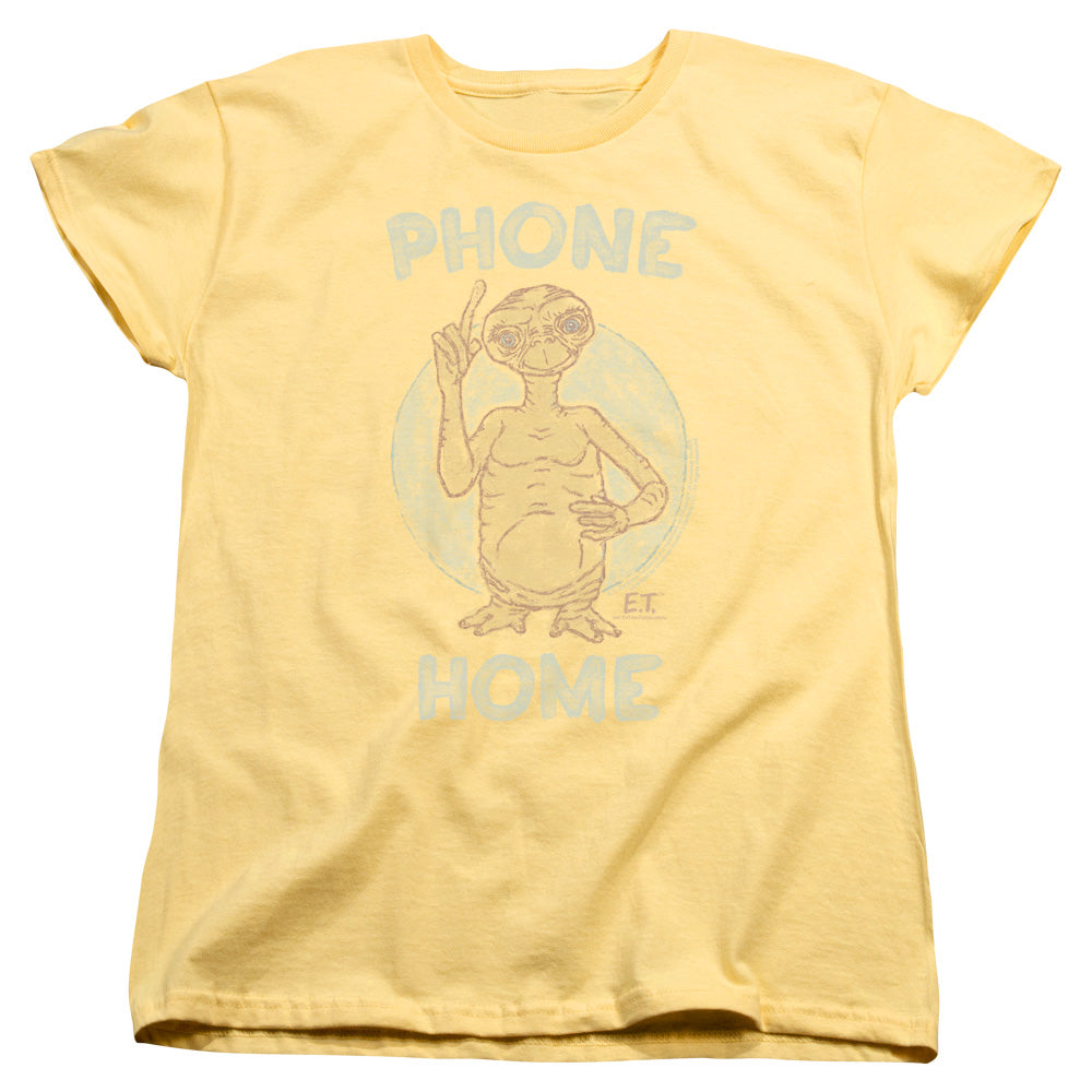 AN OFFCIALLY LICENSED ET PHONE WOMEN'S REGULAR FIT T-SHIRT BANANA