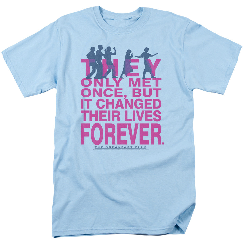 AN OFFCIALLY LICENSED BREAKFAST CLUB FOREVER MEN'S REGULAR FIT T-SHIRT LIGHT BLUE
