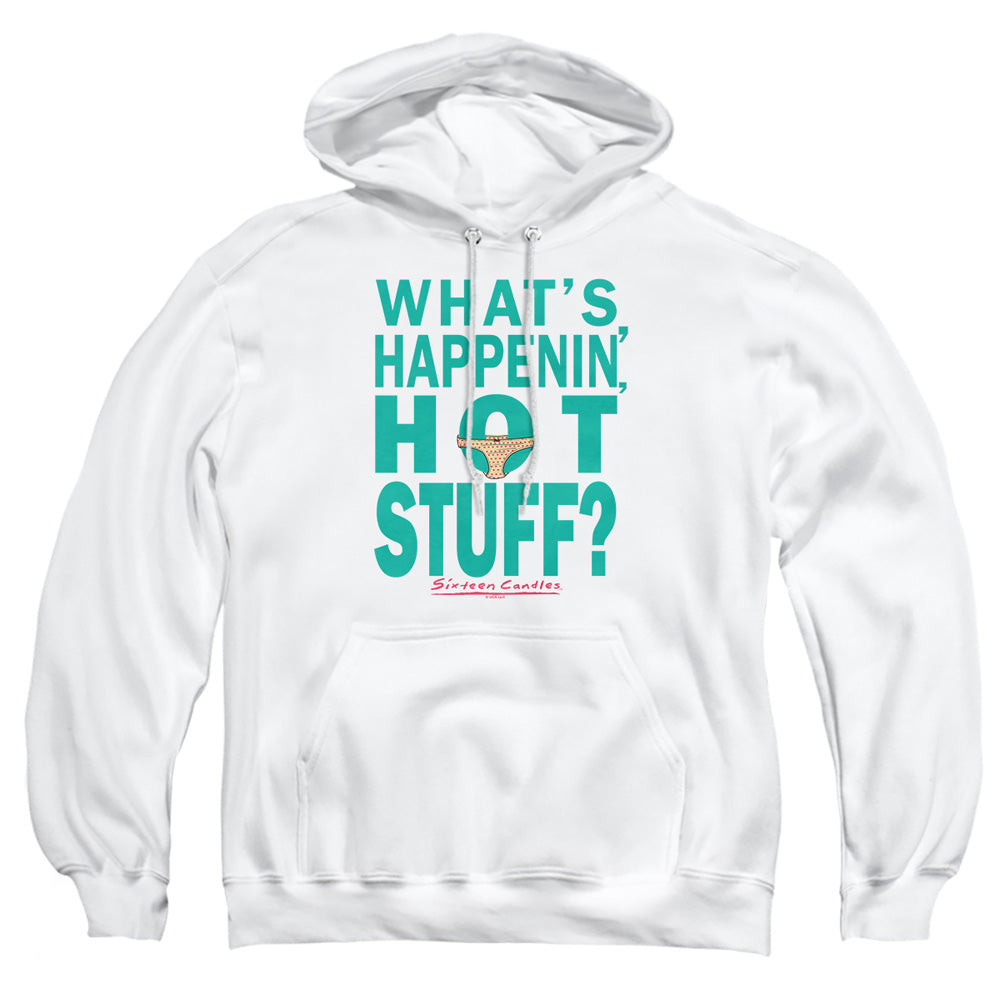 AN OFFCIALLY LICENSED BREAKFAST CLUB WHATS HAPPENIN ADULT UNISEX PULLOVER HOODIE WHITE
