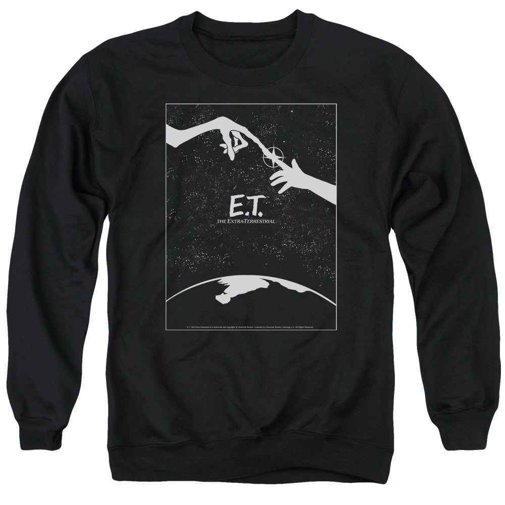 AN OFFCIALLY LICENSED ET SIMPLE POSTER ADULT UNISEX CREWNECK SWEATSHIRT BLACK