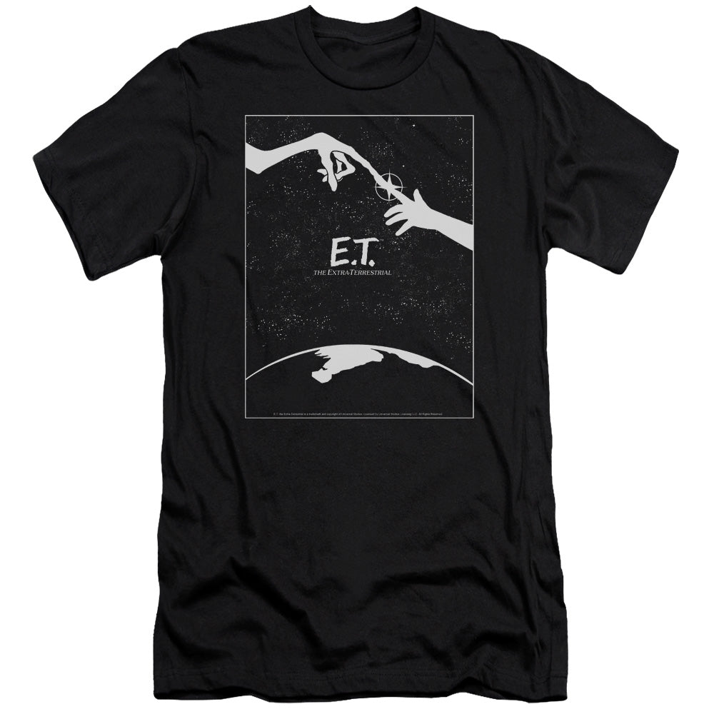 AN OFFCIALLY LICENSED ET SIMPLE POSTER MEN'S PREMIUM SLIM FIT T-SHIRT BLACK