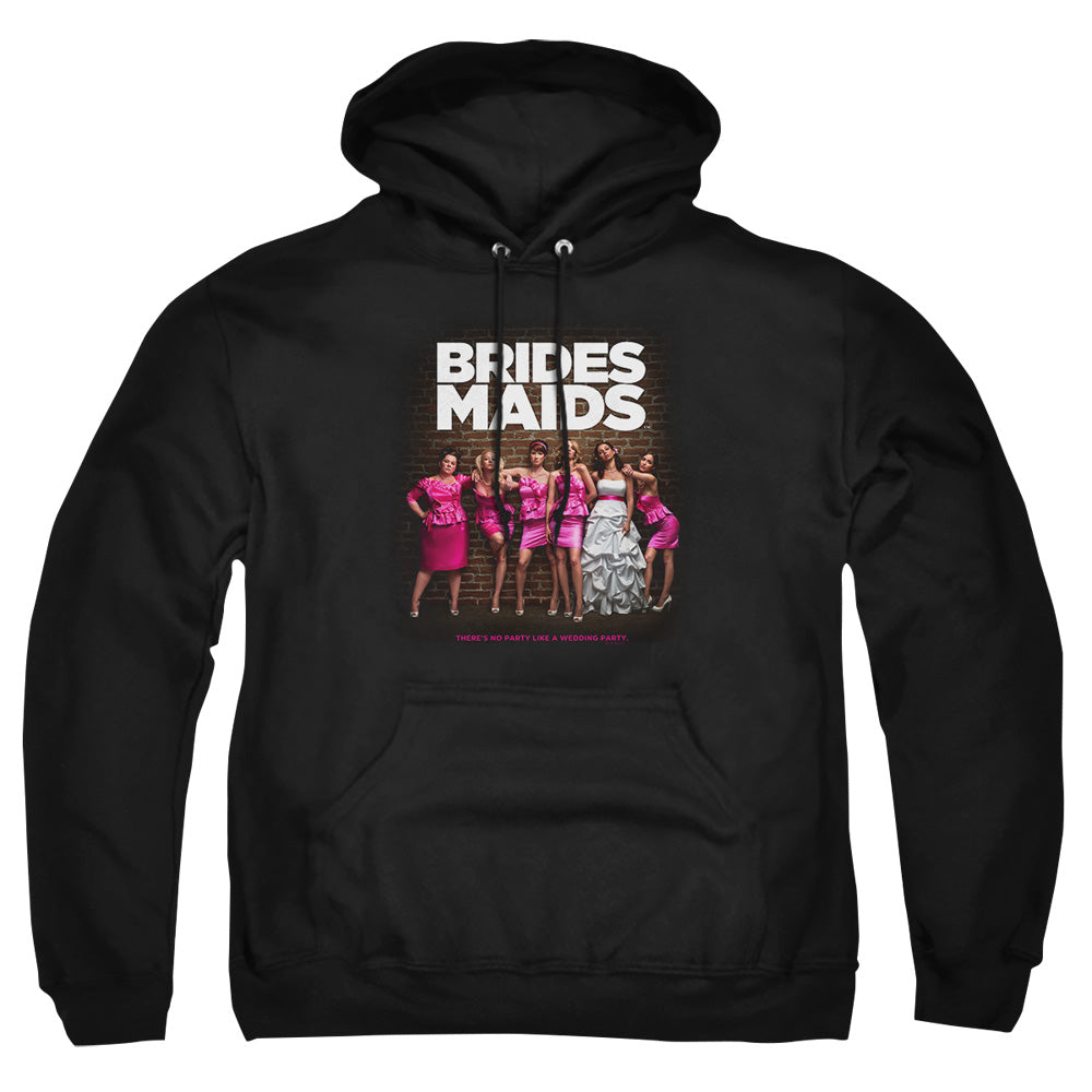 AN OFFCIALLY LICENSED BRIDESMAIDS POSTER ADULT UNISEX PULLOVER HOODIE BLACK