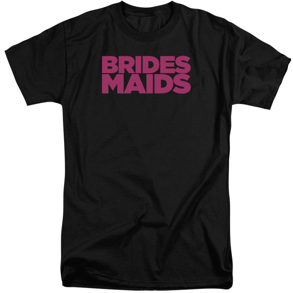 AN OFFCIALLY LICENSED BRIDESMAIDS LOGO MEN'S TALL FIT T-SHIRT BLACK