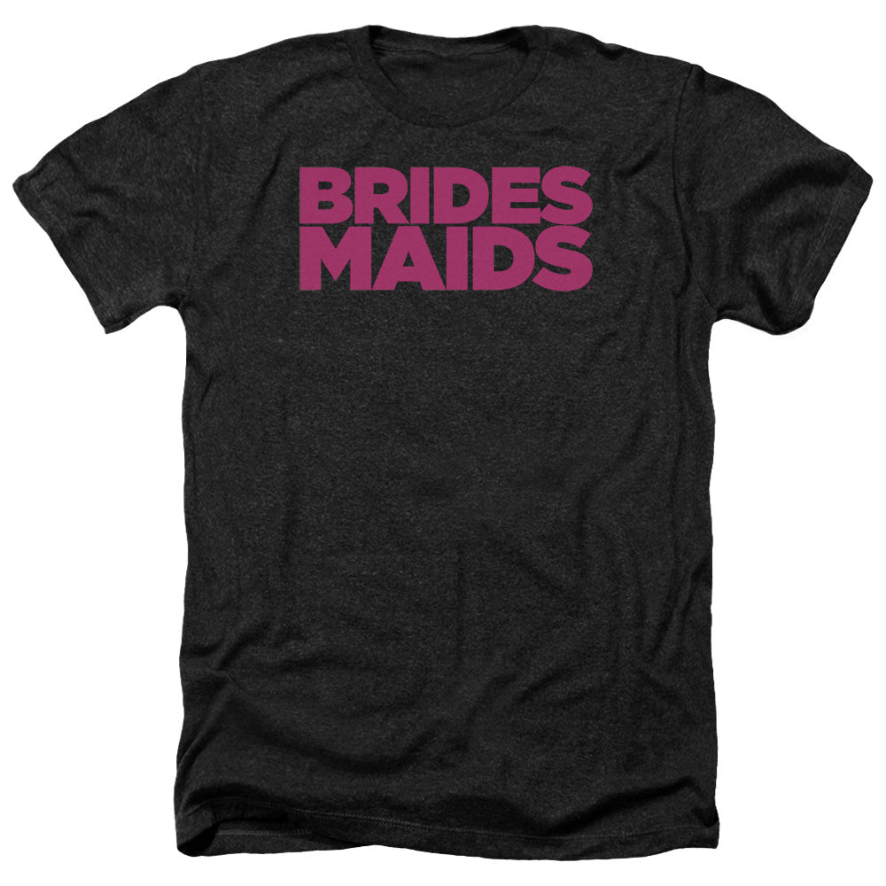 AN OFFCIALLY LICENSED BRIDESMAIDS LOGO MEN'S HEATHER T-SHIRT CHARCOAL