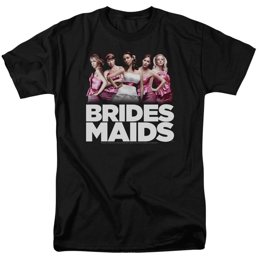AN OFFCIALLY LICENSED BRIDESMAIDS MAIDS MEN'S REGULAR FIT T-SHIRT BLACK