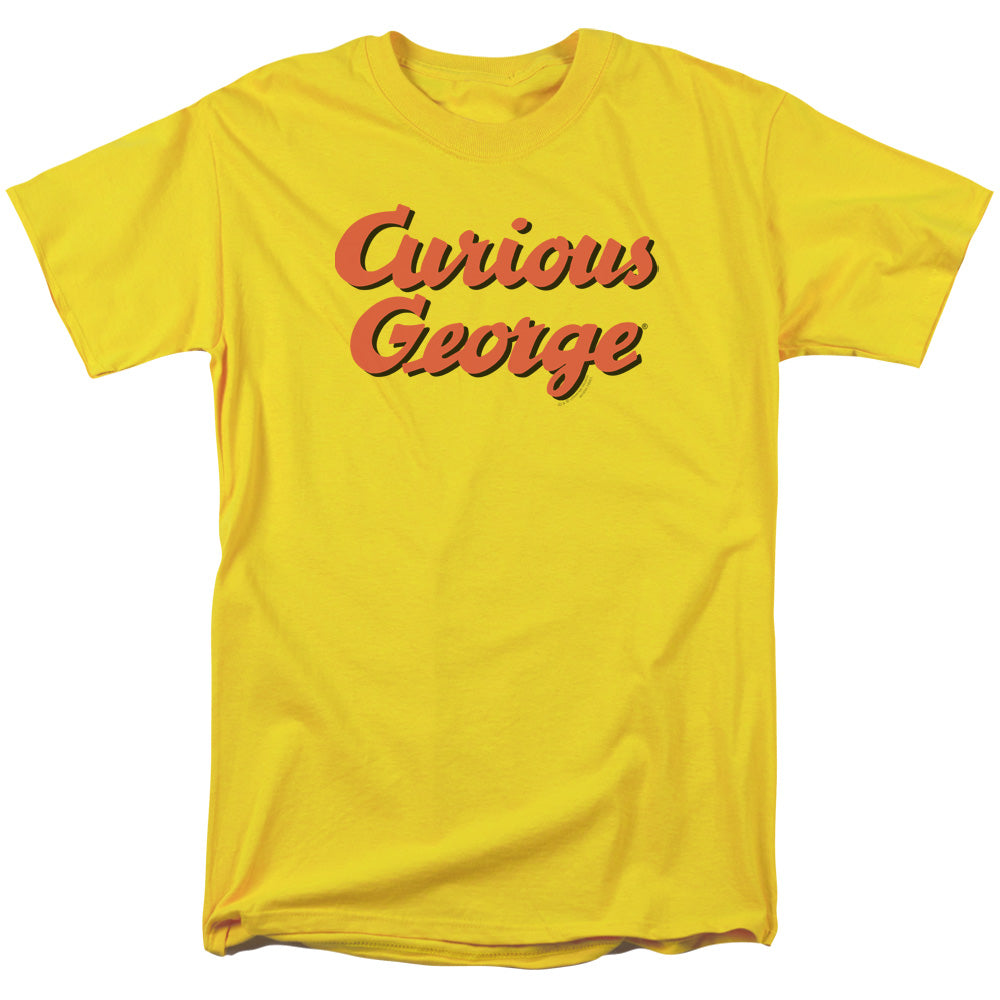 AN OFFCIALLY LICENSED CURIOUS GEORGE LOGO MEN'S REGULAR FIT T-SHIRT YELLOW