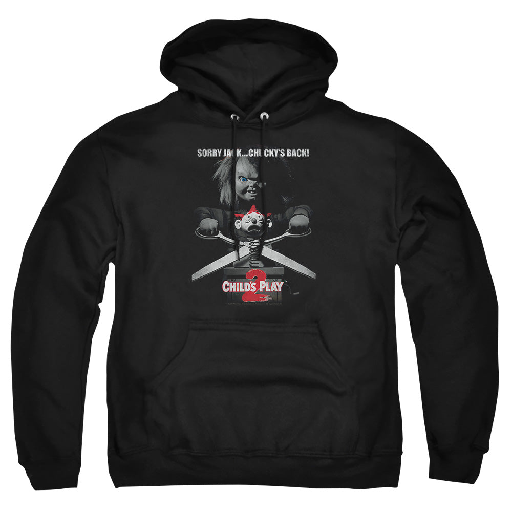 AN OFFCIALLY LICENSED CHILDS PLAY 2 JACK POSTER ADULT UNISEX PULLOVER HOODIE BLACK
