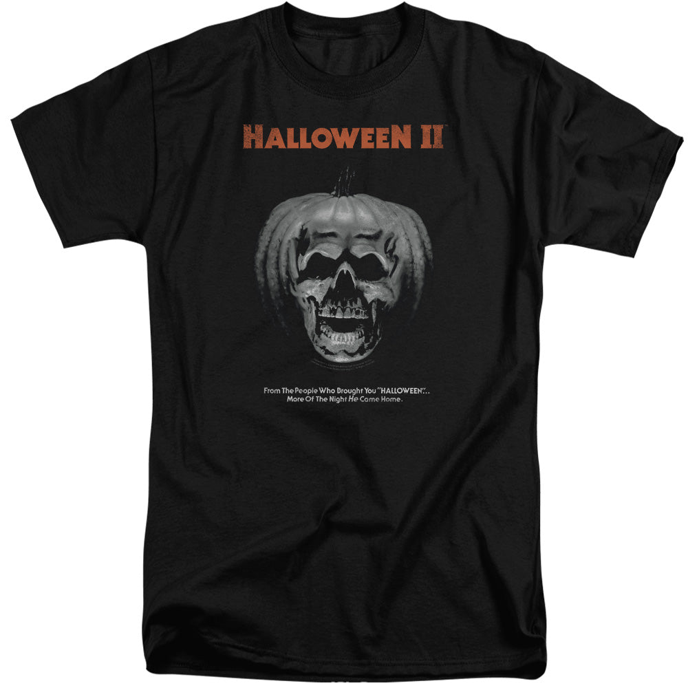 AN OFFCIALLY LICENSED HALLOWEEN II PUMPKIN POSTER MEN'S TALL FIT T-SHIRT BLACK