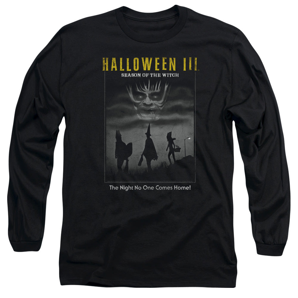 AN OFFCIALLY LICENSED HALLOWEEN III KIDS POSTER MEN'S LONG SLEEVE T-SHIRT BLACK