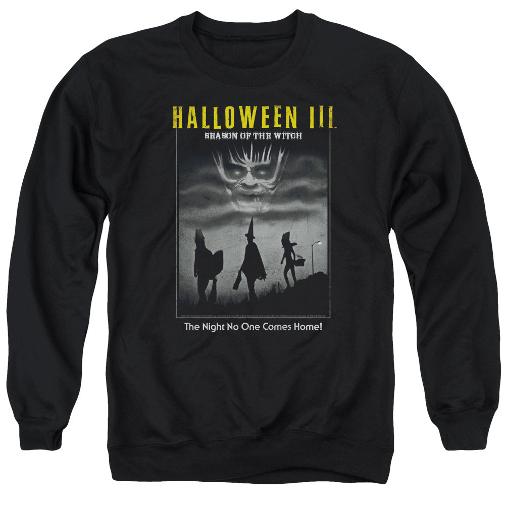 AN OFFCIALLY LICENSED HALLOWEEN III KIDS POSTER ADULT UNISEX CREWNECK SWEATSHIRT BLACK