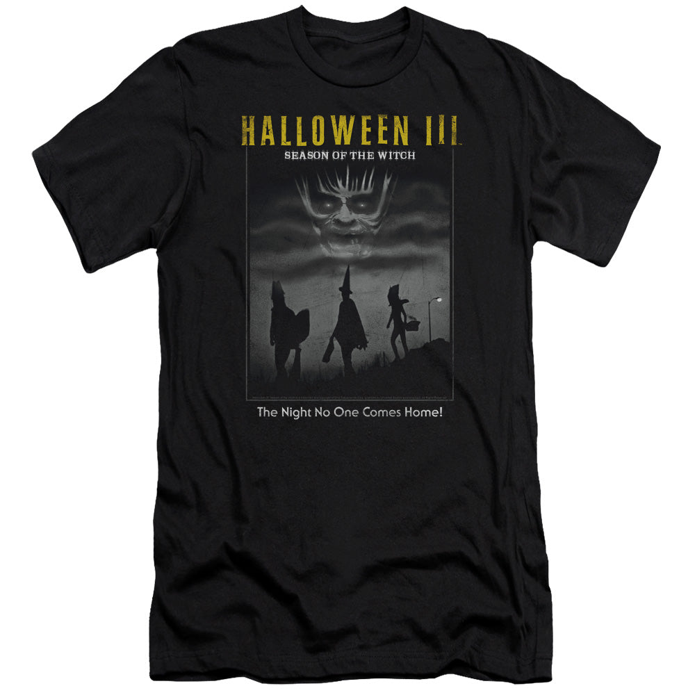 AN OFFCIALLY LICENSED HALLOWEEN III KIDS POSTER MEN'S PREMIUM SLIM FIT T-SHIRT BLACK