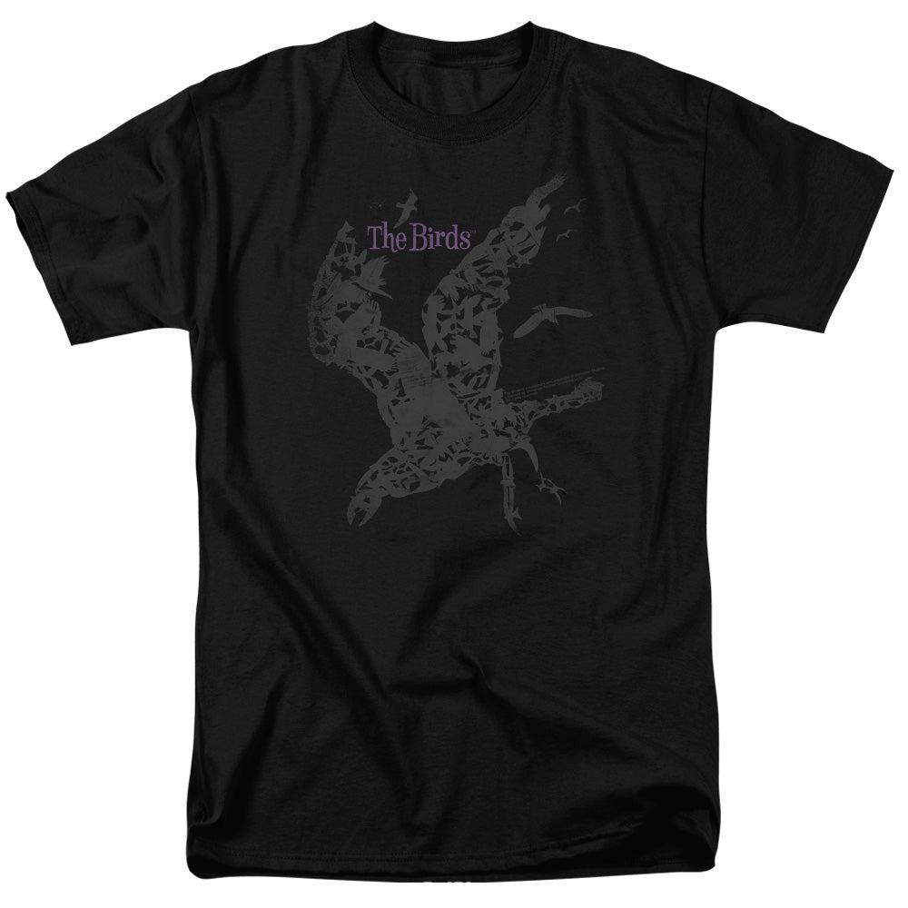 AN OFFCIALLY LICENSED BIRDS POSTER MEN'S REGULAR FIT T-SHIRT BLACK
