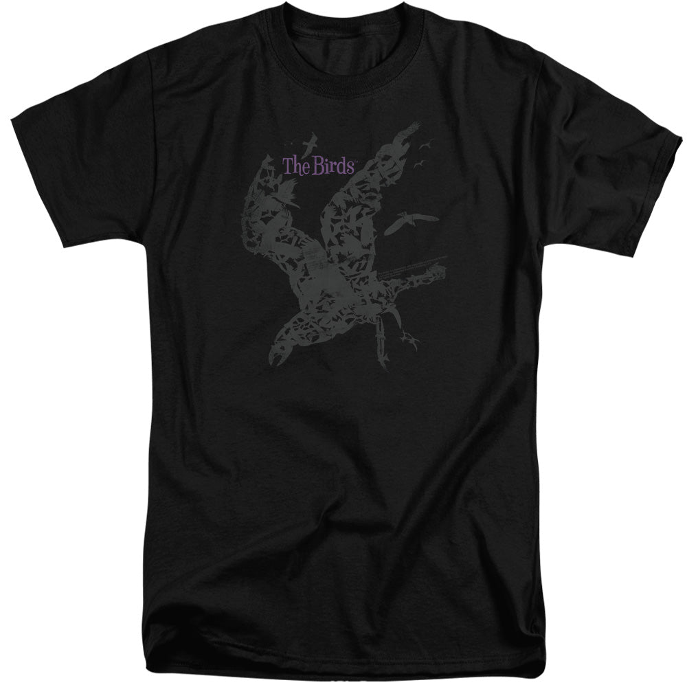 AN OFFCIALLY LICENSED BIRDS POSTER MEN'S TALL FIT T-SHIRT BLACK