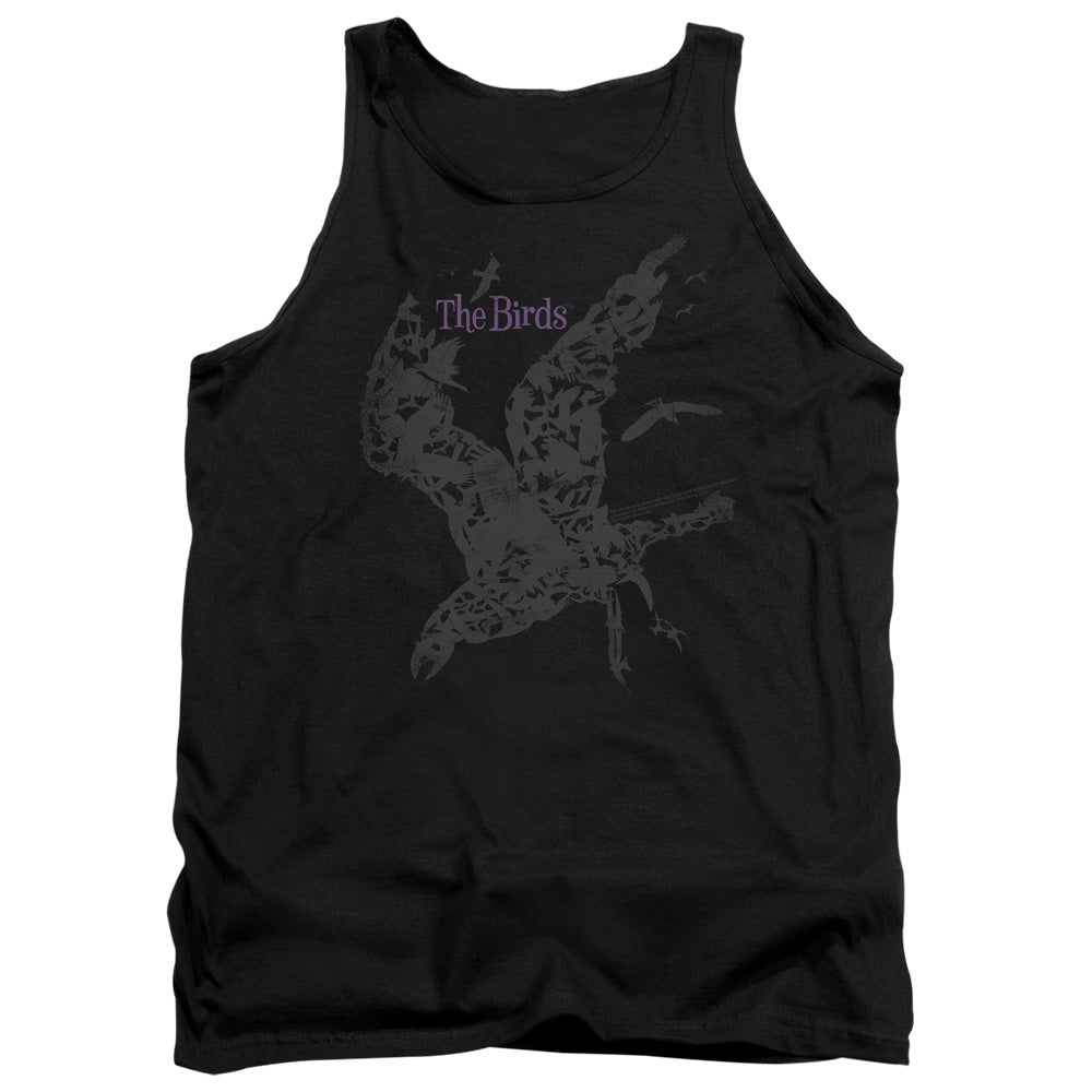 AN OFFCIALLY LICENSED BIRDS POSTER ADULT UNISEX TANK TOP BLACK