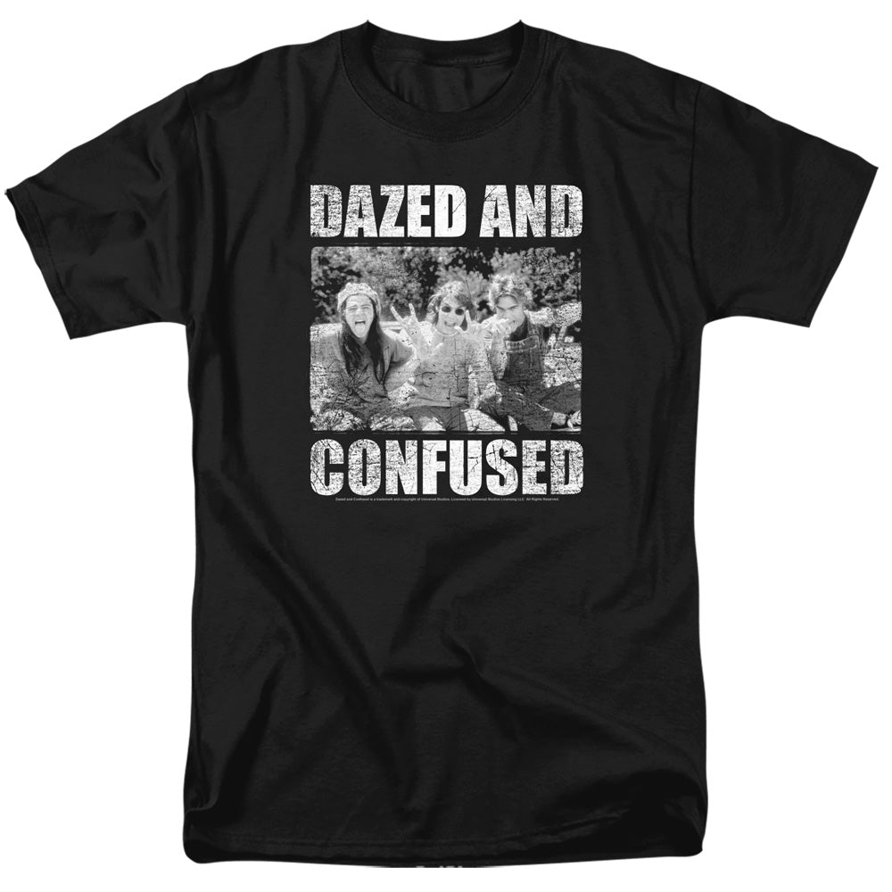 AN OFFCIALLY LICENSED DAZED AND CONFUSED ROCK ON MEN'S REGULAR FIT T-SHIRT BLACK