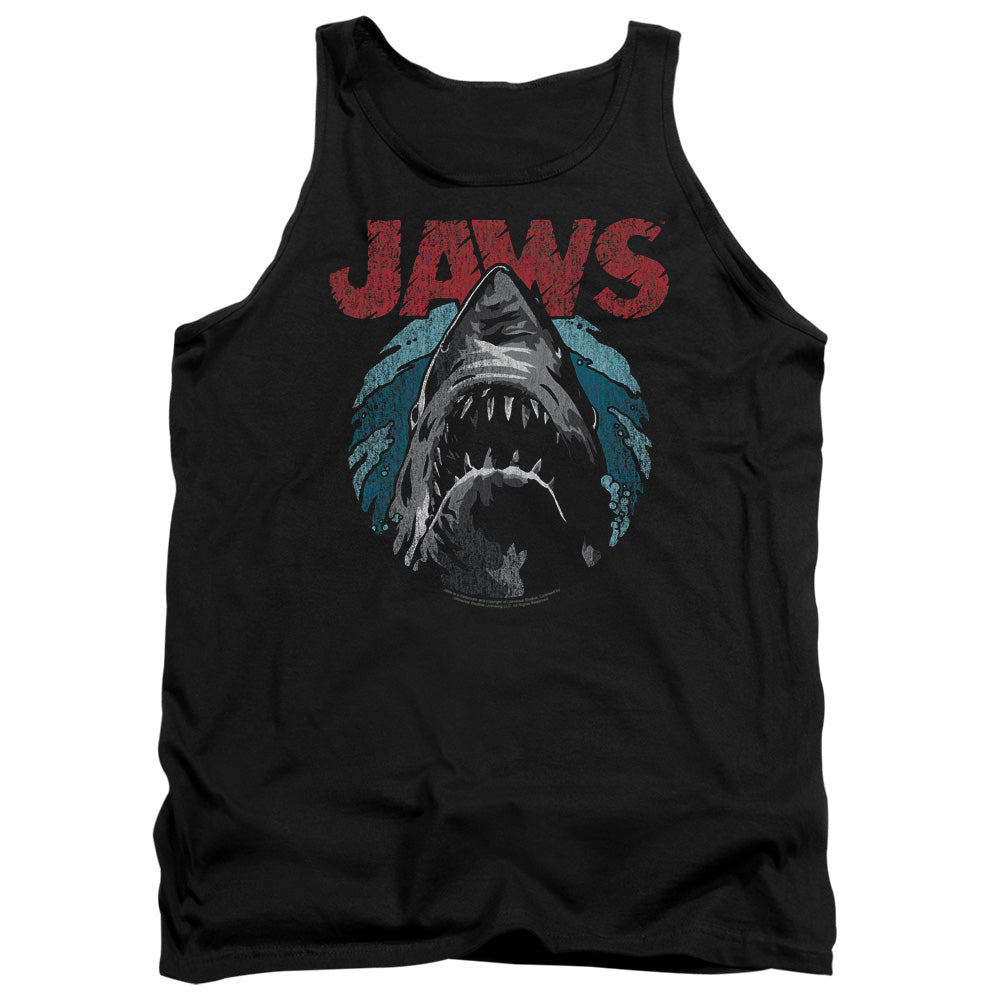 AN OFFCIALLY LICENSED JAWS WATER CIRCLE ADULT UNISEX TANK TOP BLACK