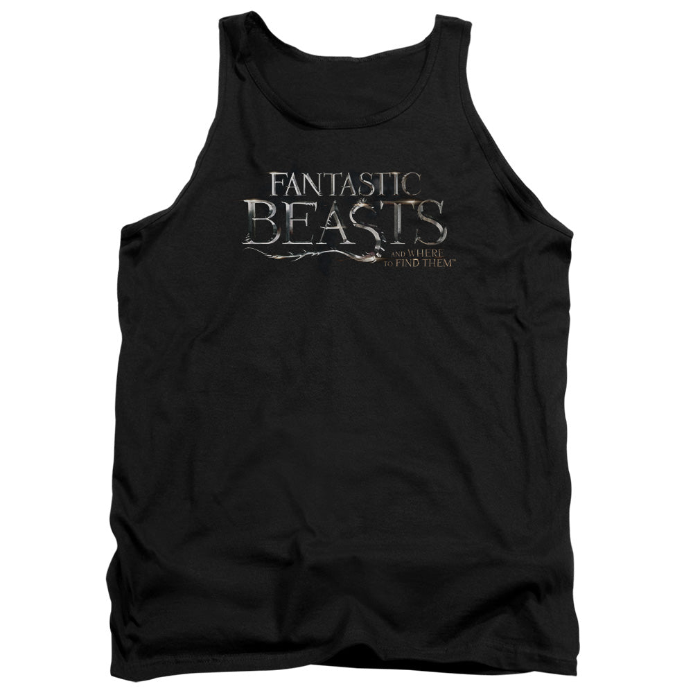 AN OFFCIALLY LICENSED FANTASTIC BEASTS LOGO ADULT UNISEX TANK TOP BLACK