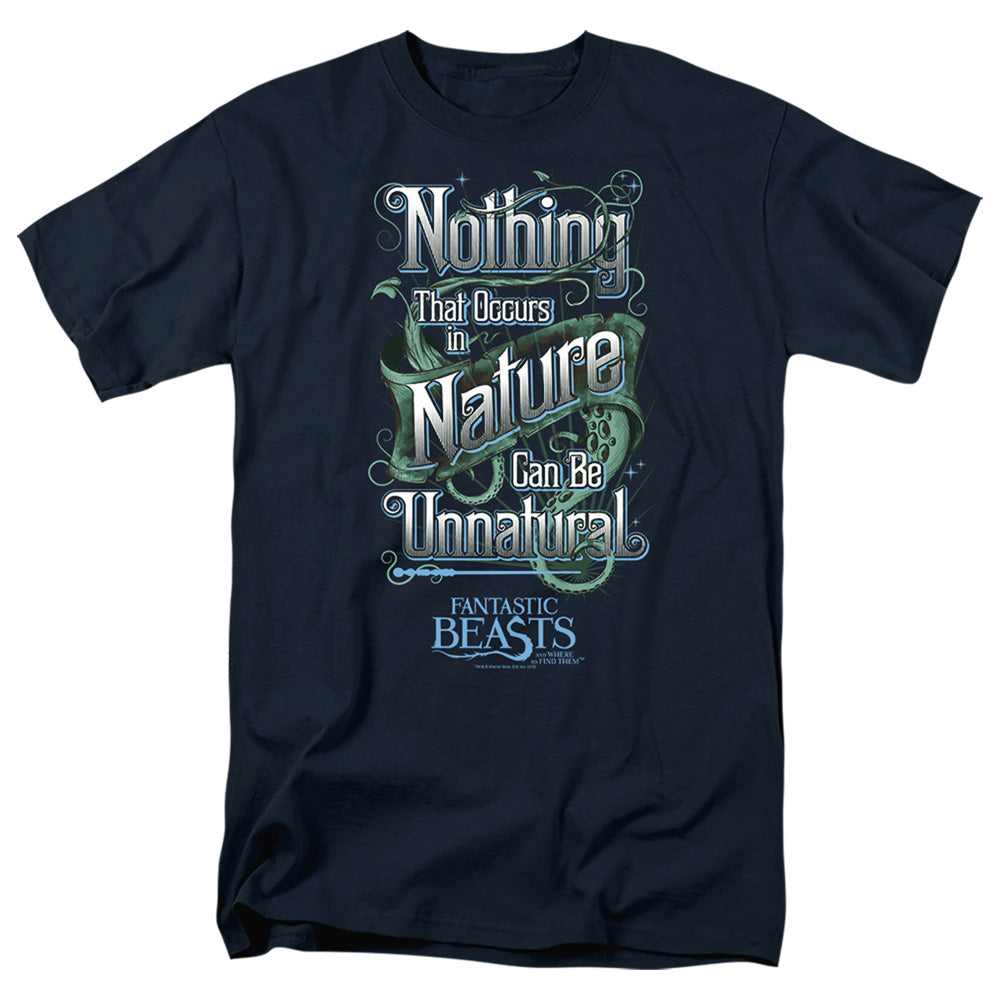 AN OFFCIALLY LICENSED FANTASTIC BEASTS UNNATURAL MEN'S REGULAR FIT T-SHIRT NAVY