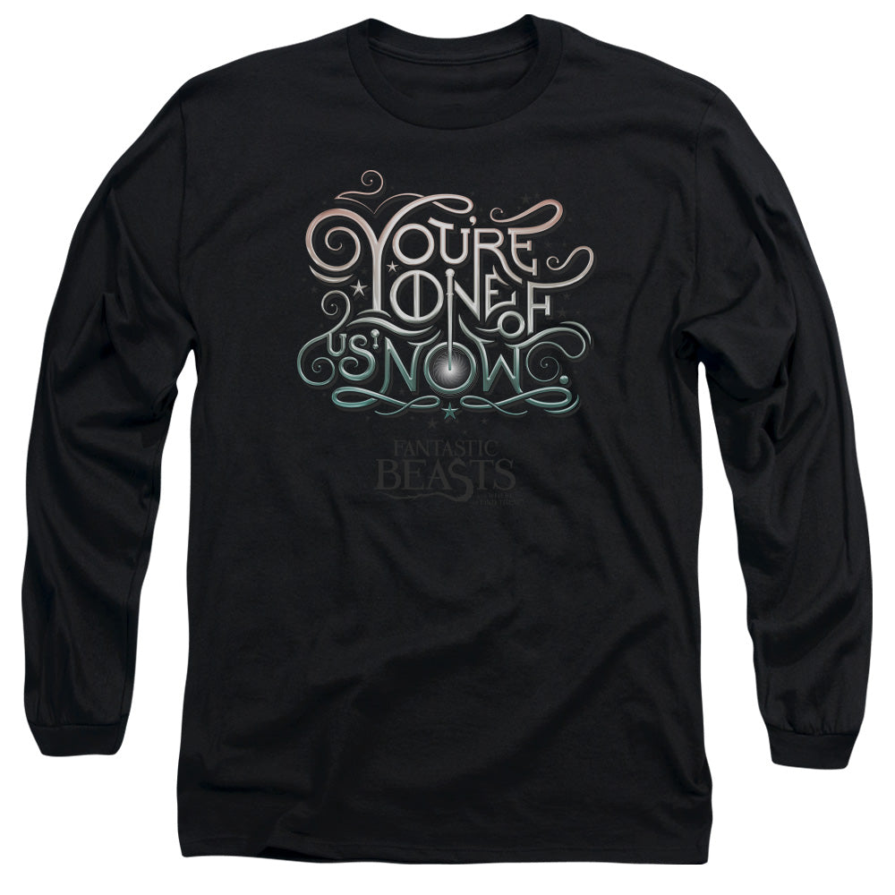 AN OFFCIALLY LICENSED FANTASTIC BEASTS ONE OF US MEN'S LONG SLEEVE T-SHIRT BLACK
