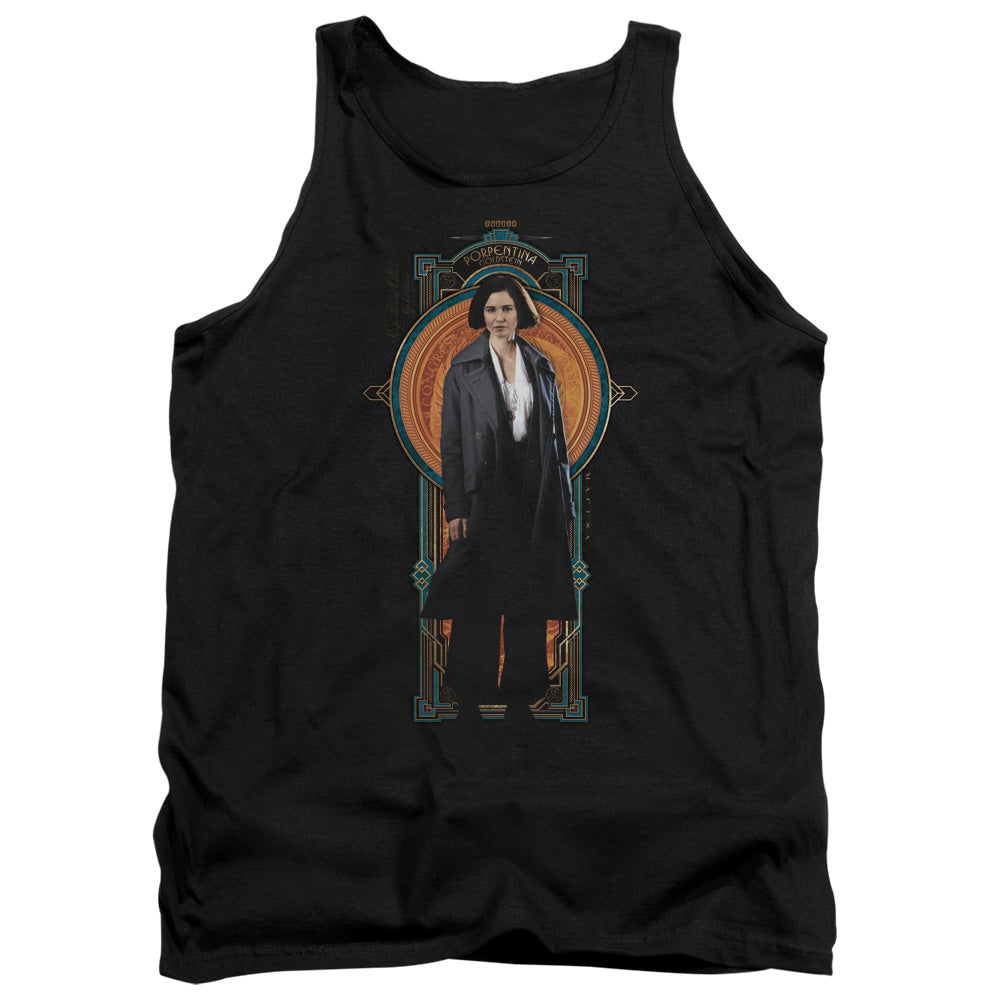 AN OFFCIALLY LICENSED FANTASTIC BEASTS PORPENTINA GOLDSTEIN ADULT UNISEX TANK TOP BLACK