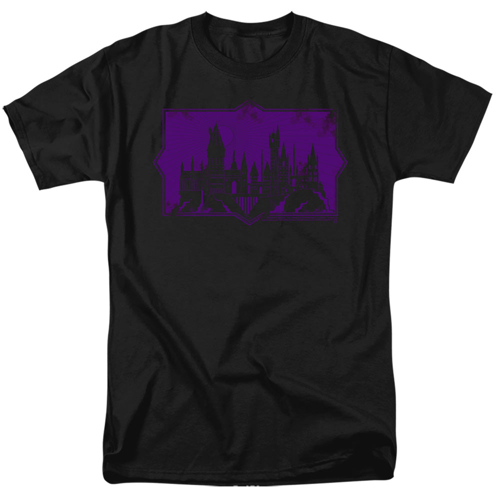 AN OFFCIALLY LICENSED FANTASTIC BEASTS 2 HOGWARTS SILHOUETTE MEN'S REGULAR FIT T-SHIRT BLACK