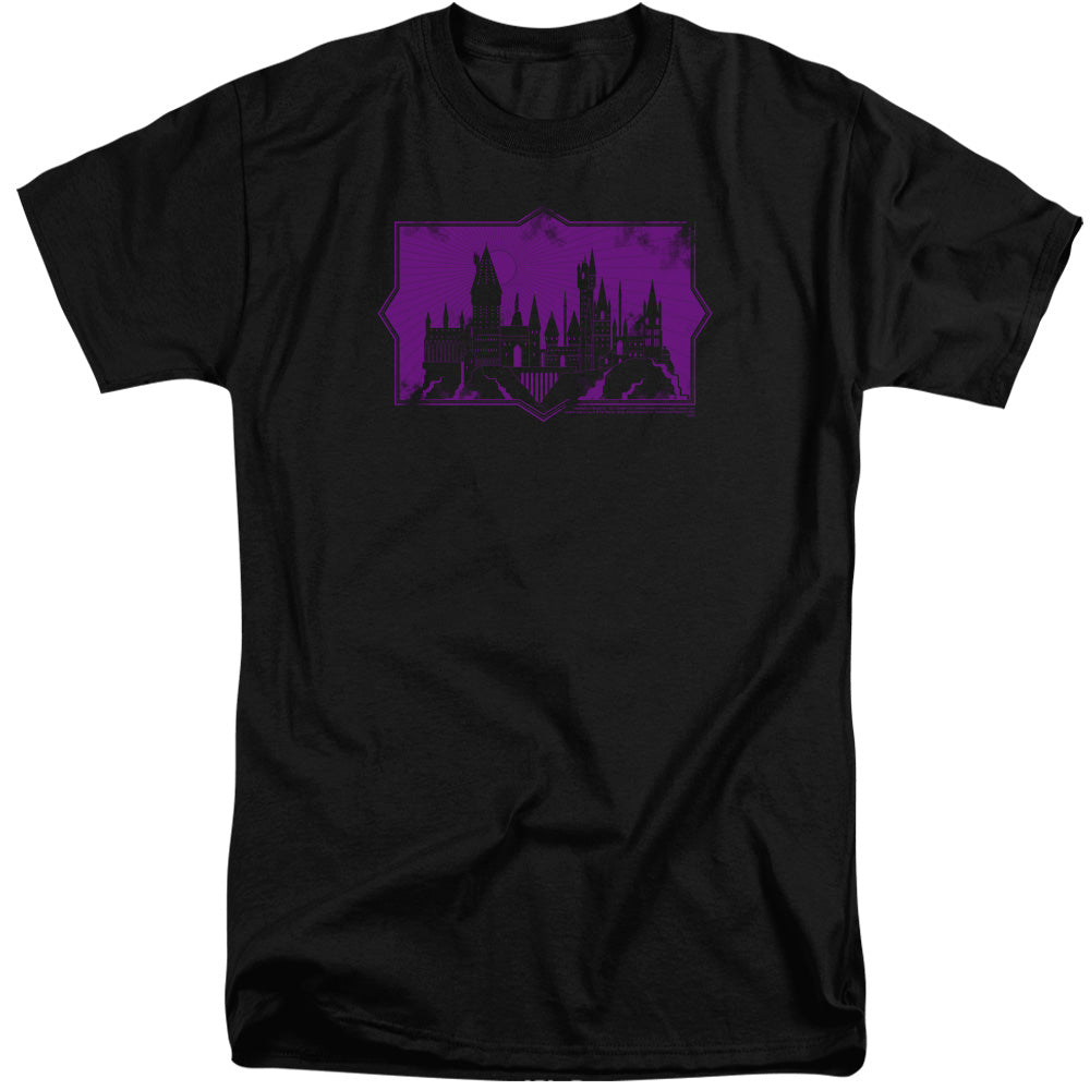 AN OFFCIALLY LICENSED FANTASTIC BEASTS 2 HOGWARTS SILHOUETTE MEN'S TALL FIT T-SHIRT BLACK