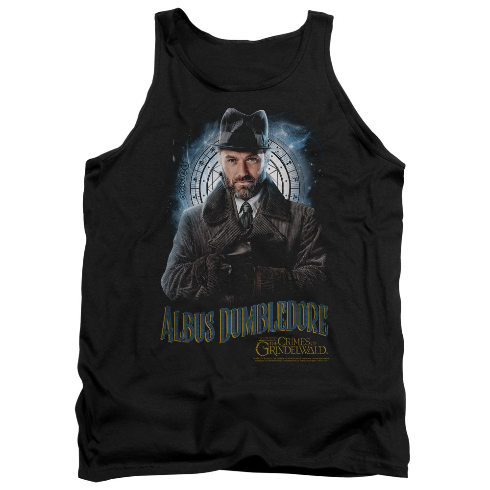AN OFFCIALLY LICENSED FANTASTIC BEASTS 2 DUMBLEDORE ADULT UNISEX TANK TOP BLACK