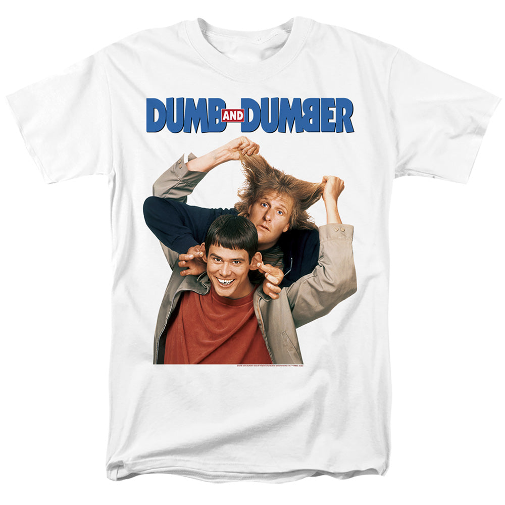AN OFFCIALLY LICENSED DUMB AND DUMBER POSTER MEN'S REGULAR FIT T-SHIRT WHITE