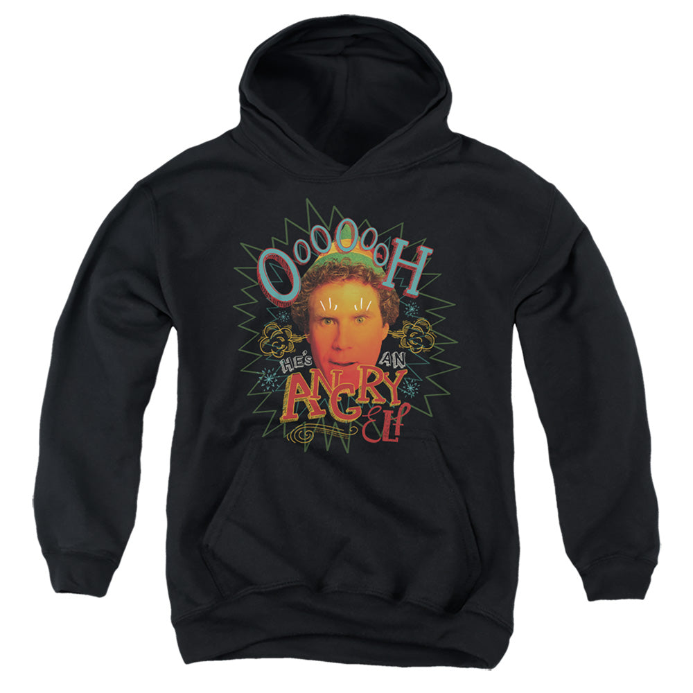 AN OFFCIALLY LICENSED ELF OOOOOH HE'S AN ANGRY ELF YOUTH HOODIE BLACK
