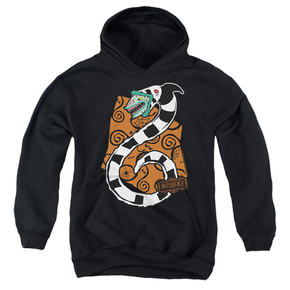 AN OFFCIALLY LICENSED BEETLEJUICE WORM YOUTH HOODIE BLACK