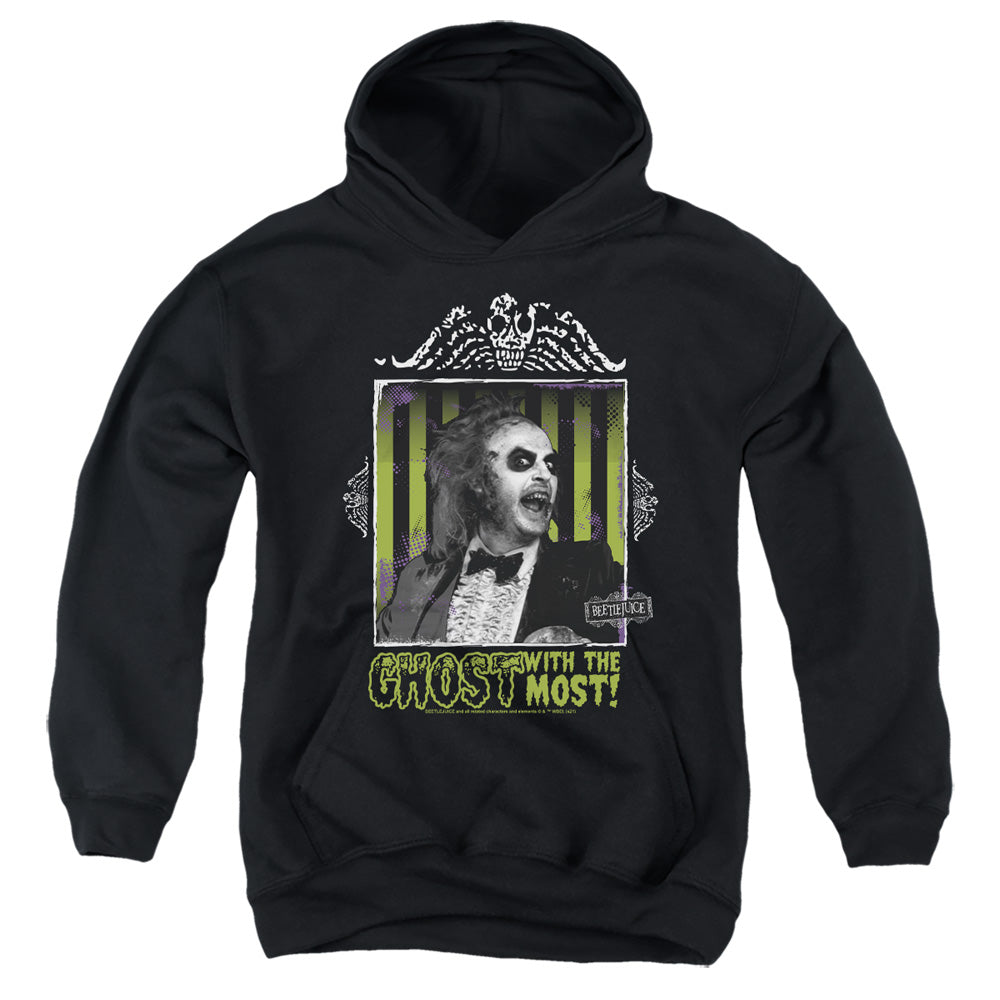 AN OFFCIALLY LICENSED BEETLEJUICE GHOST WITH THE MOST YOUTH HOODIE BLACK