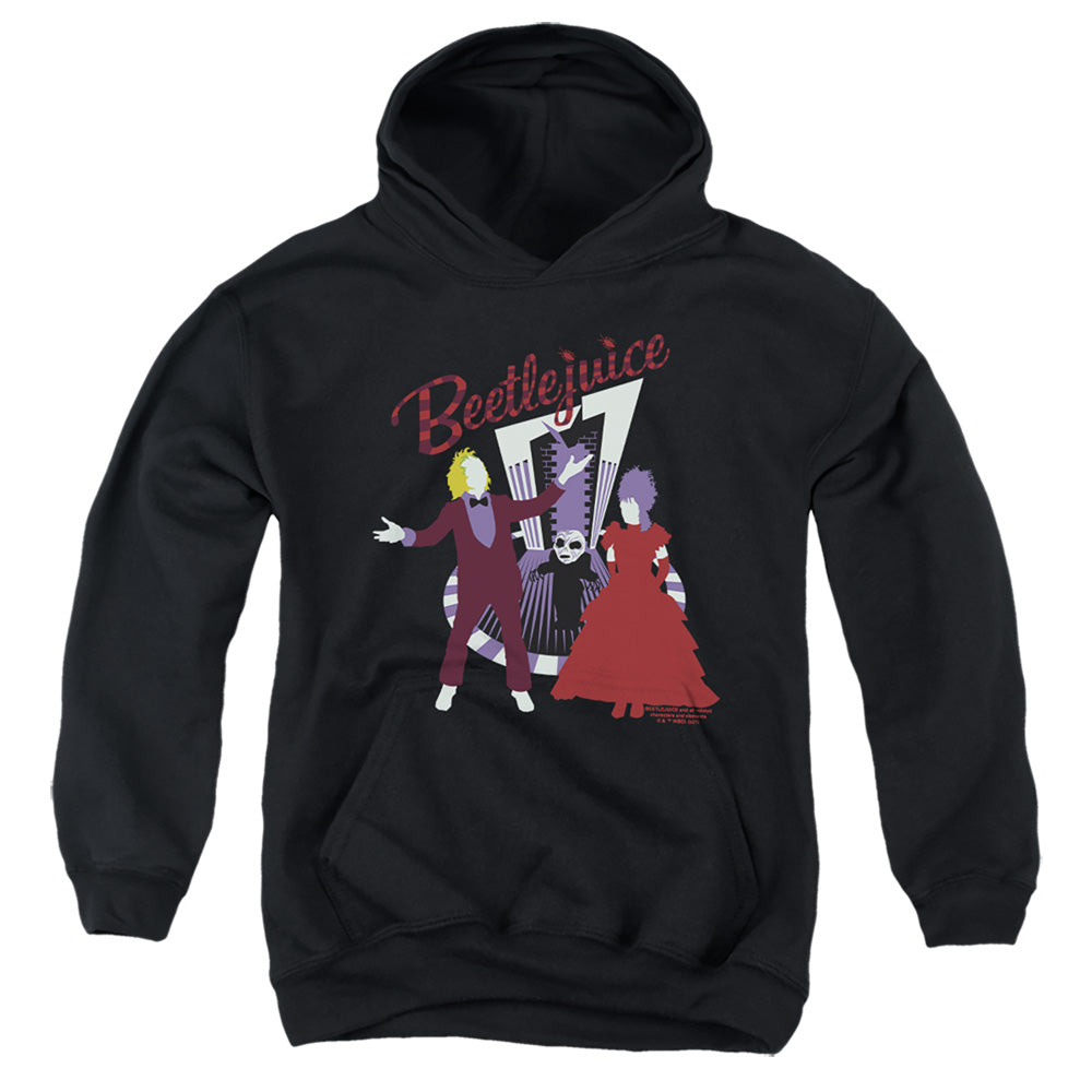 AN OFFCIALLY LICENSED BEETLEJUICE THE VOWS YOUTH HOODIE BLACK