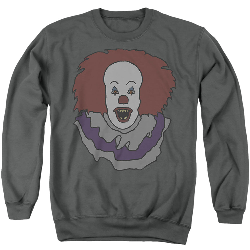 AN OFFCIALLY LICENSED IT RED BALLOON ADULT UNISEX CREWNECK SWEATSHIRT CHARCOAL