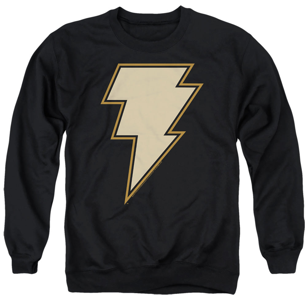 AN OFFCIALLY LICENSED BLACK ADAM BLACK ADAM CHEST EMBLEM ADULT UNISEX CREWNECK SWEATSHIRT BLACK