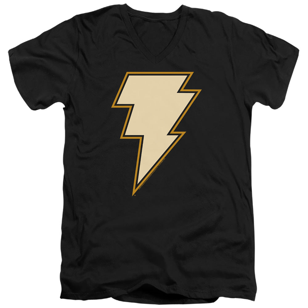 AN OFFCIALLY LICENSED BLACK ADAM BLACK ADAM CHEST EMBLEM MEN'S V-NECK T-SHIRT BLACK