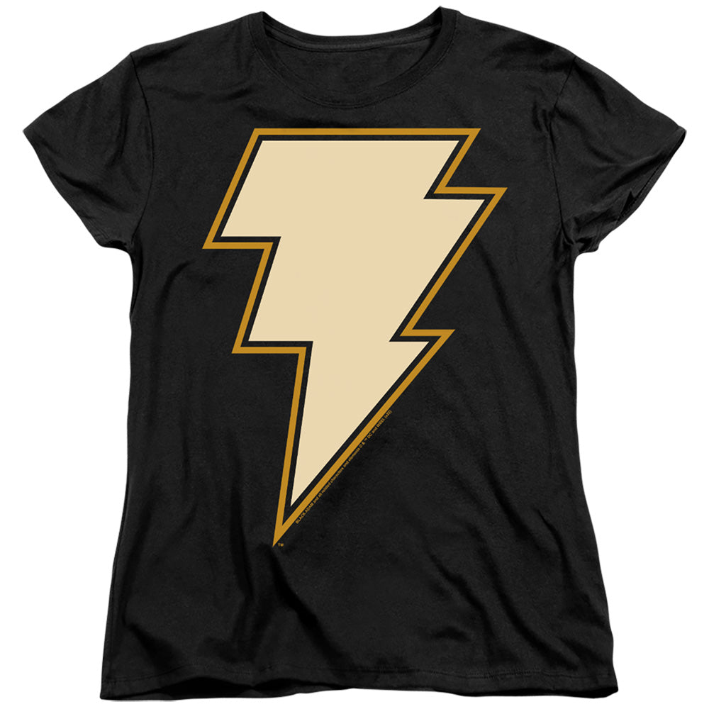 AN OFFCIALLY LICENSED BLACK ADAM BLACK ADAM CHEST EMBLEM WOMEN'S REGULAR FIT T-SHIRT BLACK