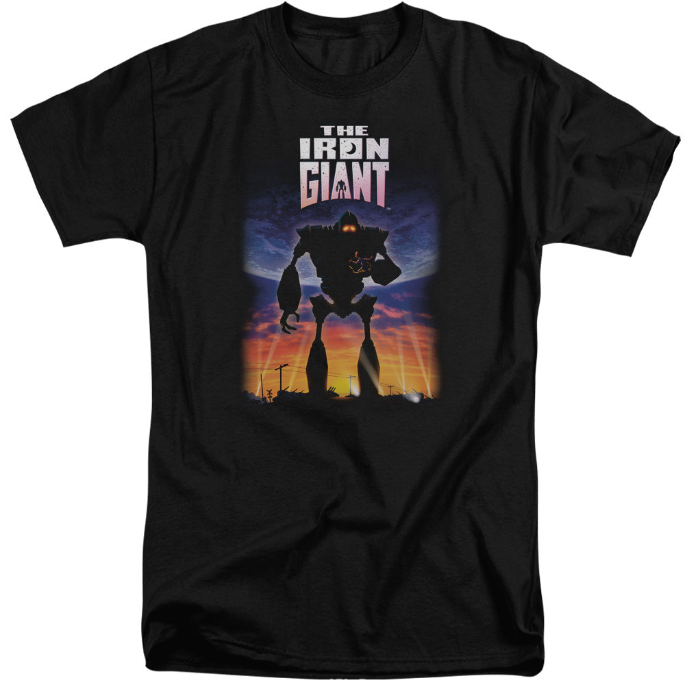 AN OFFCIALLY LICENSED IRON GIANT POSTER MEN'S TALL FIT T-SHIRT BLACK