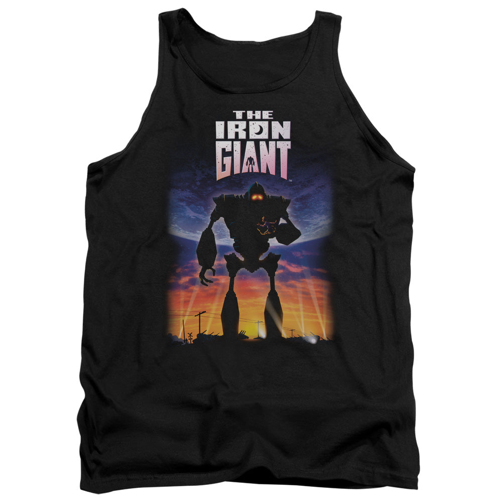 AN OFFCIALLY LICENSED IRON GIANT POSTER ADULT UNISEX TANK TOP BLACK