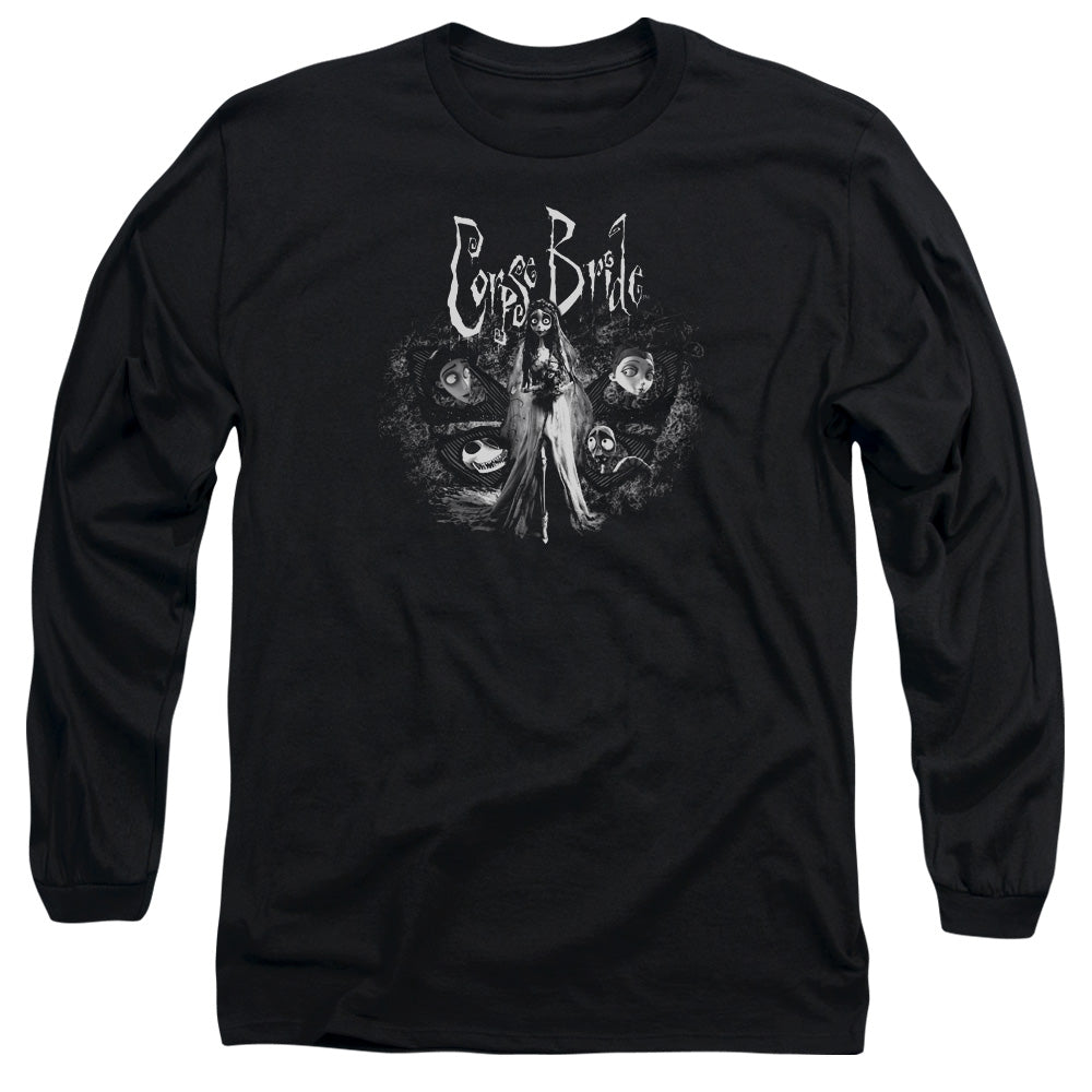 AN OFFCIALLY LICENSED CORPSE BRIDE BRIDE TO BE MEN'S LONG SLEEVE T-SHIRT BLACK
