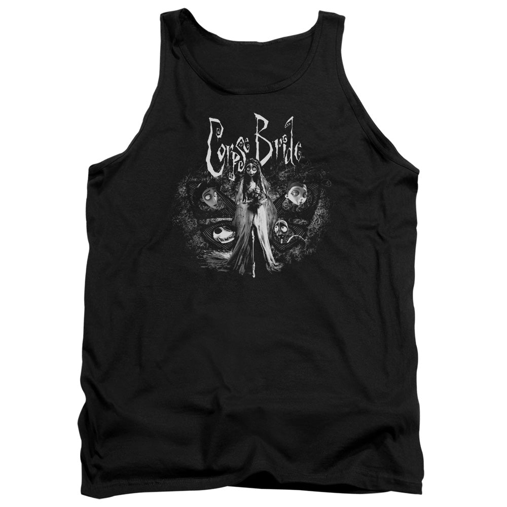 AN OFFCIALLY LICENSED CORPSE BRIDE BRIDE TO BE ADULT UNISEX TANK TOP BLACK