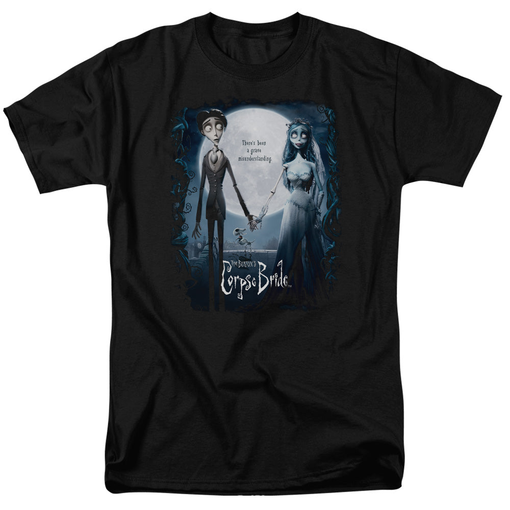 AN OFFCIALLY LICENSED CORPSE BRIDE POSTER MEN'S REGULAR FIT T-SHIRT BLACK