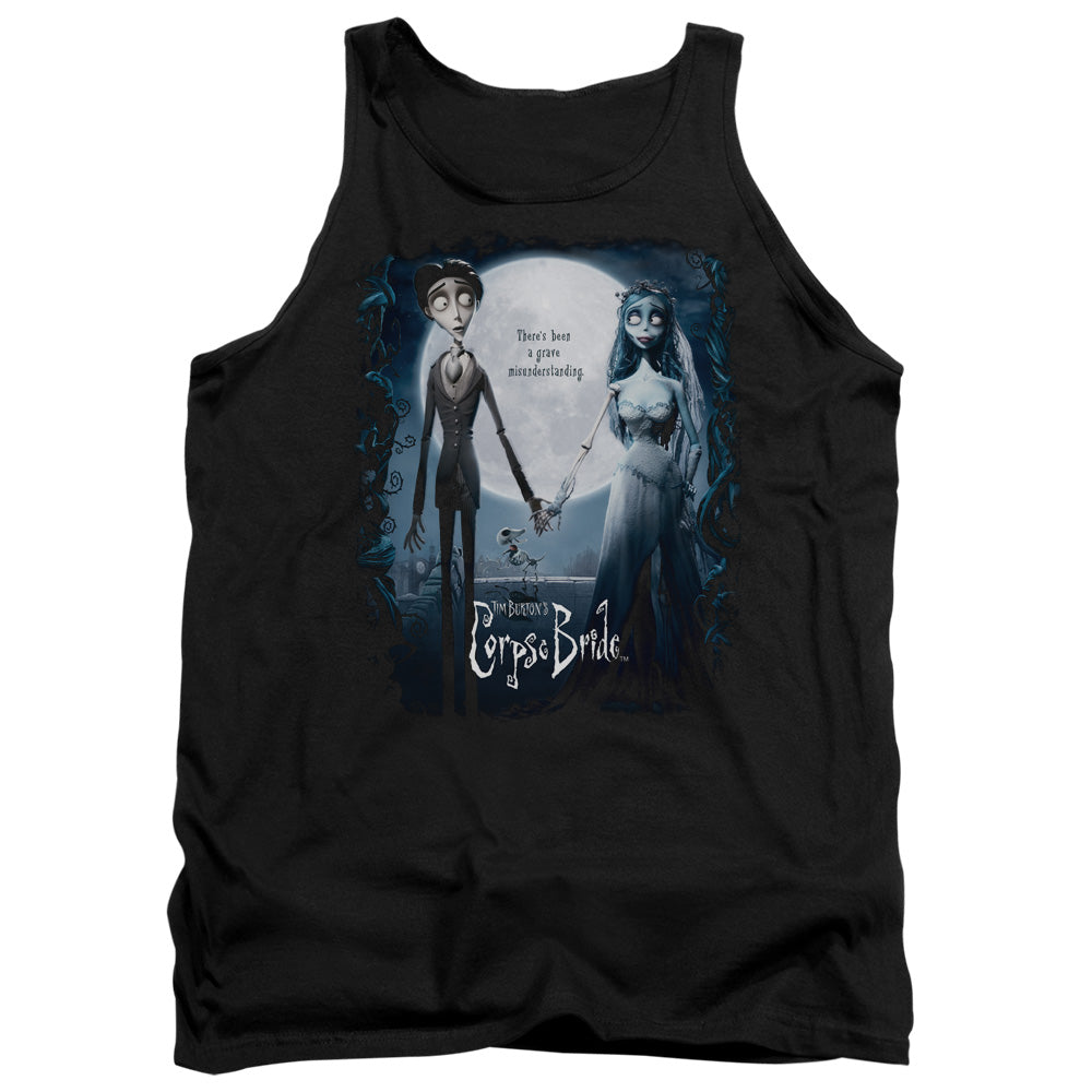 AN OFFCIALLY LICENSED CORPSE BRIDE POSTER ADULT UNISEX TANK TOP BLACK
