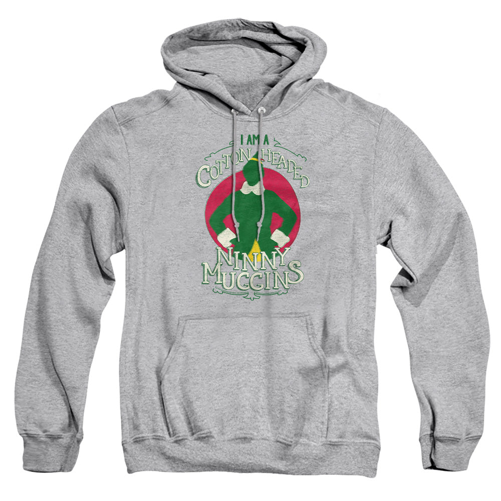 AN OFFCIALLY LICENSED ELF COTTON HEADED ADULT UNISEX PULLOVER HOODIE ATHLETIC HEATHER